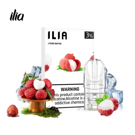 【荔枝甘露】哩啞煙彈 ILIA 台灣官網 替換式透明發光煙彈 2.5ml/3顆裝