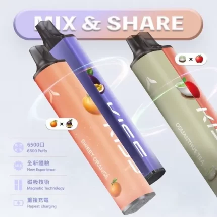 【果味棒】KIS5 MIX&SHARE 6500口拋棄式電子煙 #新品上市#
