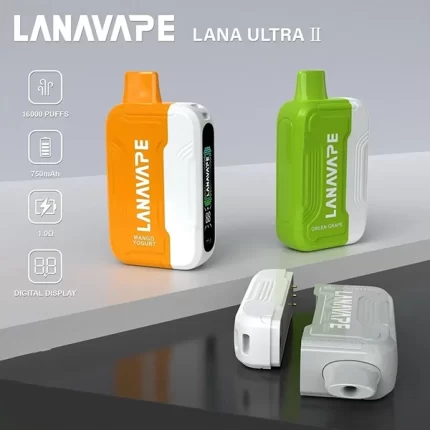 【買3即贈主機】Lana Ultra II 16000口一次性電子煙 極致冰感 換彈可拆卸設計